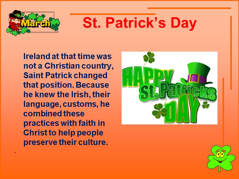 St. Patrick’s Day          Ireland at